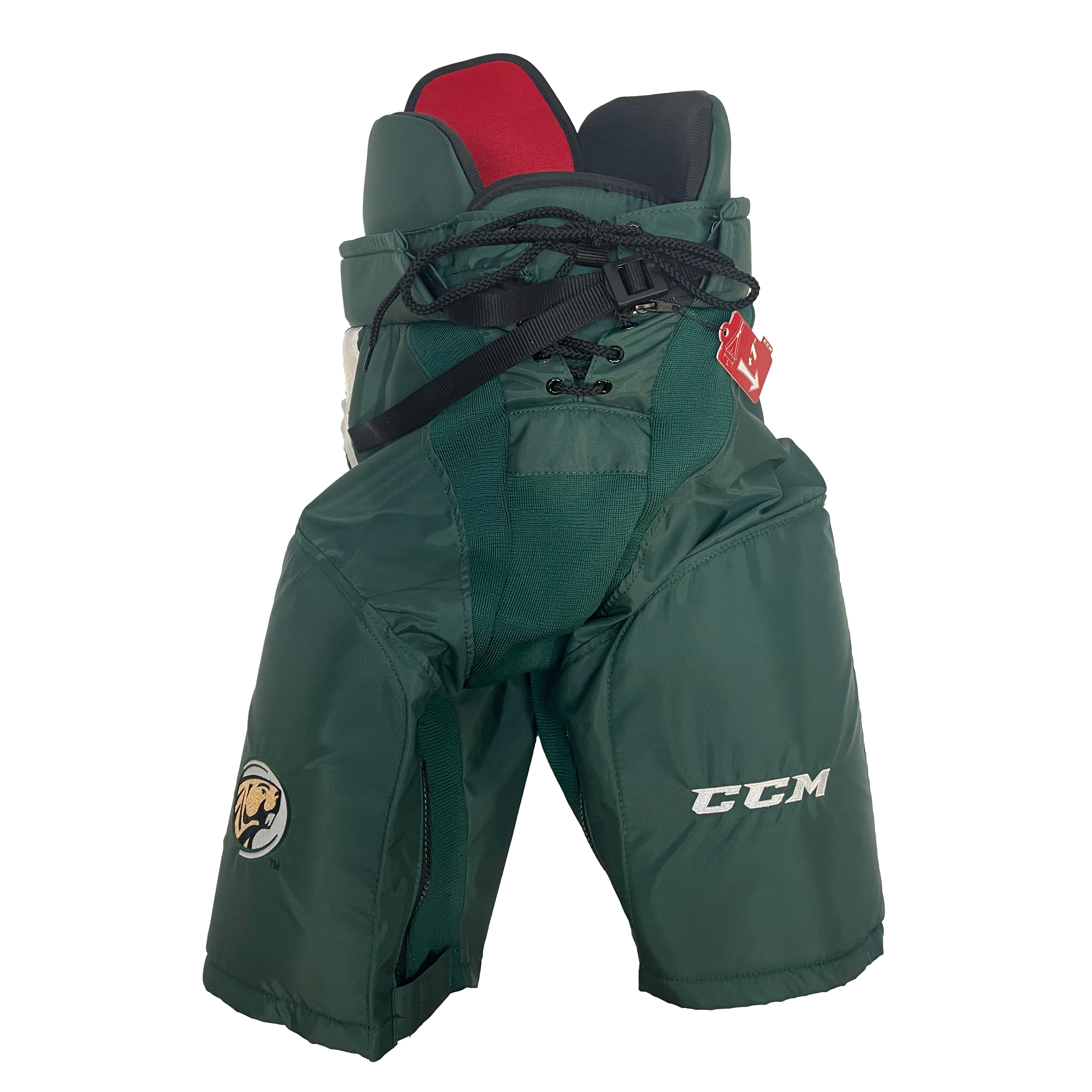 CCM HPWMP 2 - Pantalon de hockey NCAA Pro Stock pour femme (vert/blanc)